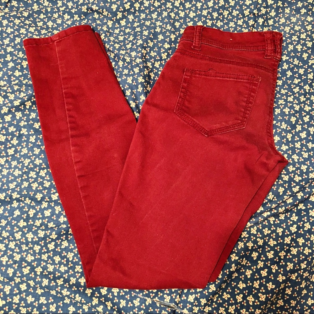 Mossimo🍷Wine Red Skinny Jeans - Picture 2 of 5